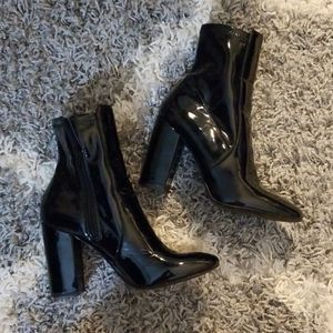 Aldo Auerella Black Patent Booties